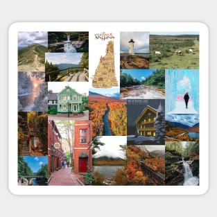 new hampshire aesthetic collage Sticker